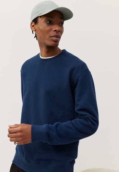 sweat coton bio loom bleu marine main