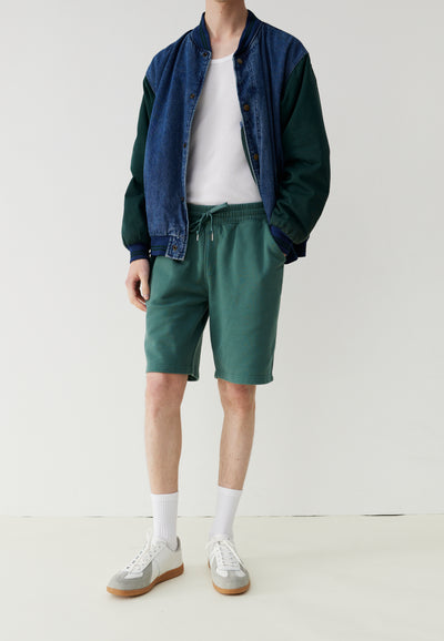 jogging coton bio vert sauge main