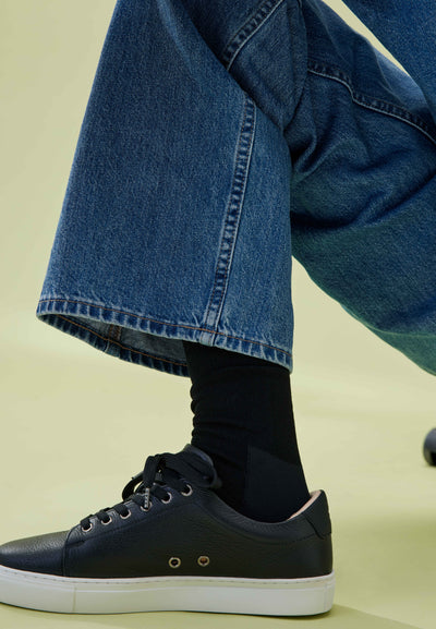 chaussettes coton noir-3