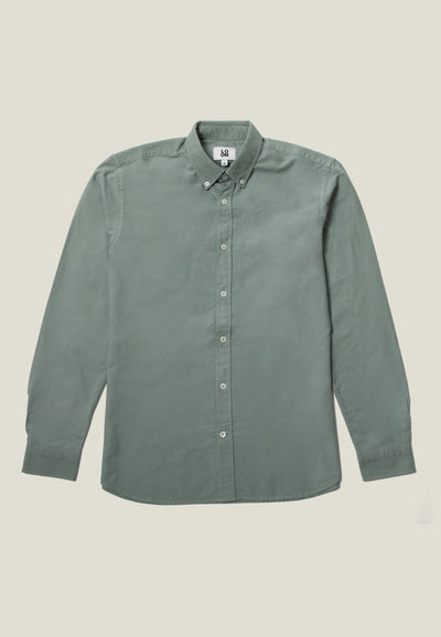 chemise oxford loom vert sauge main