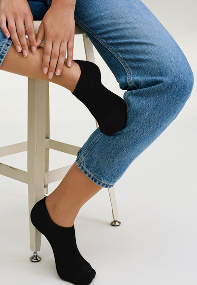 socquettes coton femme loom noir