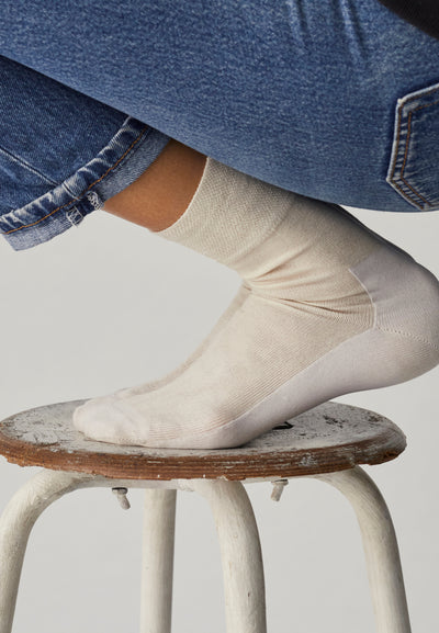 chaussettes coton ecru-1